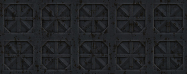 3d material rusty black wall shelter panel texture background