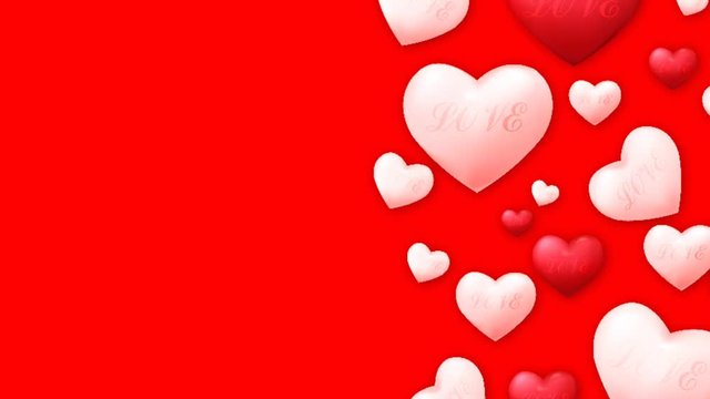 Vdo vector Valentine and Hearts Background Floating with Happy Valentines Day Greetings. Vector Illustration.