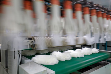 Nitrile medical protective gloves production line, China