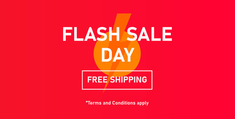 flash sale promotion advertising material Vector. Useful for ad, social media, brochure, email, flyer, leaflet, poster, web ad, ect.