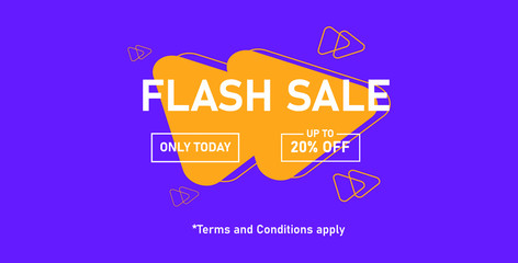 flash sale promotion advertising material Vector. Useful for ad, social media, brochure, email, flyer, leaflet, poster, web ad, ect.