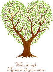 ハート型の木：ハート　Heart　ハート型　かわいい　環境保護　エコ　緑　木　大木　エコロジー