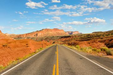 Scenic Utah open road 