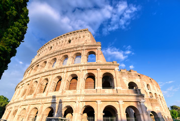 The Roman Colosseum in located in Rome, Italy.