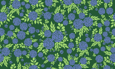 Unique spring floral pattern Background, with seamless leaf and floral design.