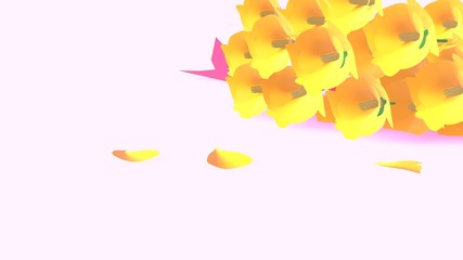 黄色いハイビスカスの花背景素材