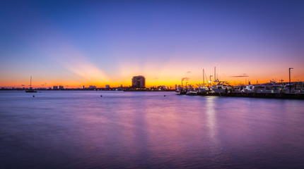 sunrise sunset water night sky river city sea landscape dusk blue shore building cloud sun traveling port florida miami skyline architecture ocean © Alberto GV PHOTOGRAP