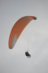 paragliding in the sky