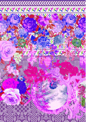 abstract background with flowers