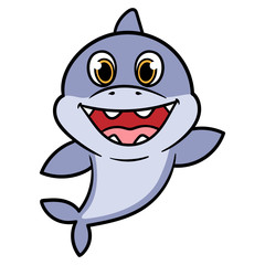 Cartoon Shark Character Vector Illustration