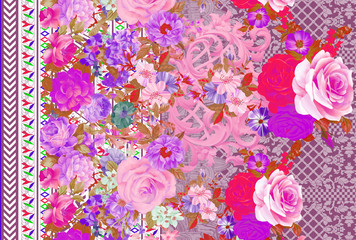 seamless pattern with flowers