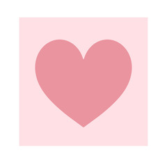 Pink heart on the day of love Valentine day