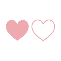 Fototapeta na wymiar Pink heart on the day of love Valentine day