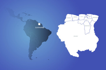 Fototapeta na wymiar map of south america countries. latin america country map. central america country map,
