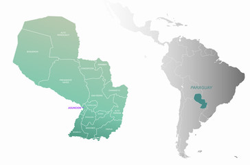 Fototapeta premium map of south america countries. latin america country map. central america country map,