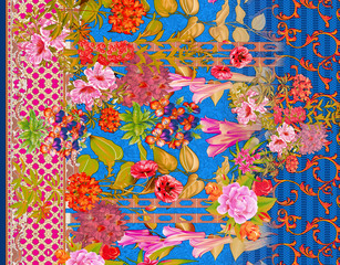 abstract floral background with flowers