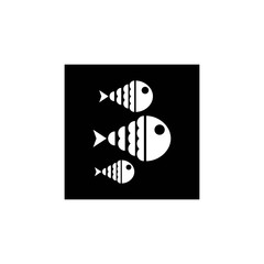 Fish logo template creative vector symbol of fishing club or online