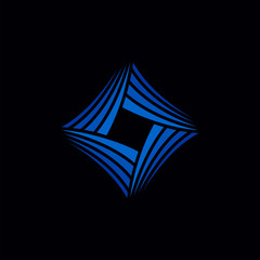  spinning square abstract logo