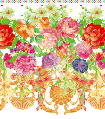 seamless floral background with flowers