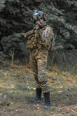 Portrait of a woman soldier