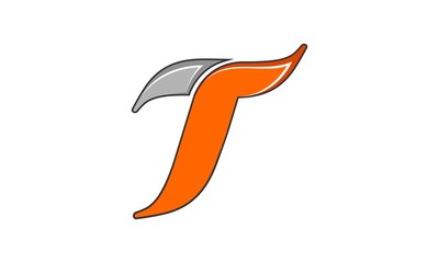 Abstract T simple modern vector logo design