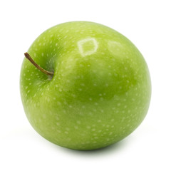green apple isolated on white background with clipping path.