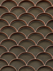Abstract metal pattern, grid and scale