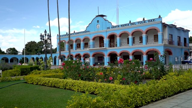 Presidencia municipal Santa Mar&iacute;a del Tule at Tule, Oaxaca, Mexico.