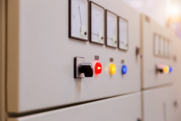 Electrical control panel in factory / Control panel