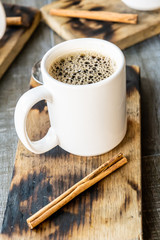 Mexican Cups of Cinnamon Cafe de Olla (Mexican style cinnamon coffee)