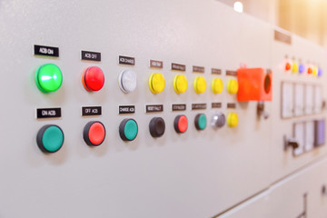 Electrical control panel in factory / Control panel