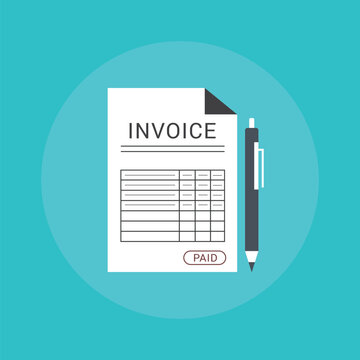 Paid invoice document 