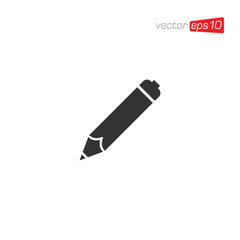Pencil or Pen Icon Design Vector