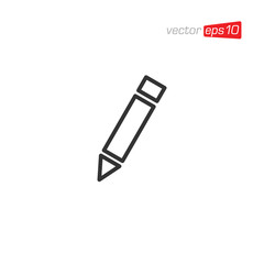 Pencil or Pen Icon Design Vector