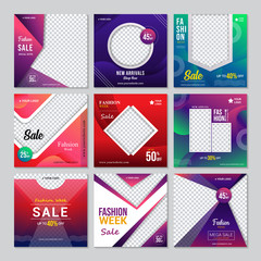 set of social media & digital marketing post template. vol 2