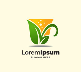 healthy fresh juice logo template