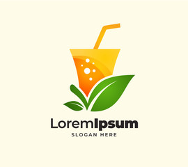 healthy fresh juice logo template