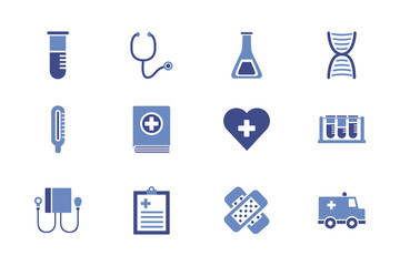 bundle of medical set icons