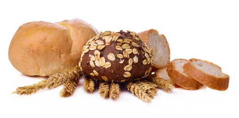breads isolated on a white background.