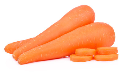 Carrots isolated on white background