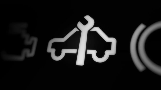 Mechanical Maintenance/ Mechanical Problem Warning Light on Car Dashboard
