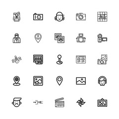 Editable 25 picture icons for web and mobile