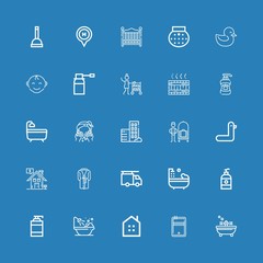 Editable 25 shower icons for web and mobile