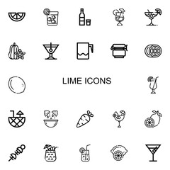 Editable 22 lime icons for web and mobile