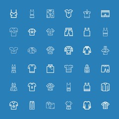 Editable 36 apparel icons for web and mobile