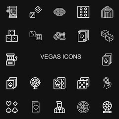 Editable 22 vegas icons for web and mobile