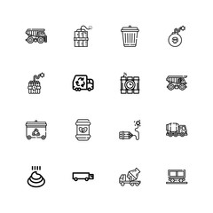 Editable 16 dump icons for web and mobile