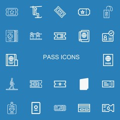 Editable 22 pass icons for web and mobile