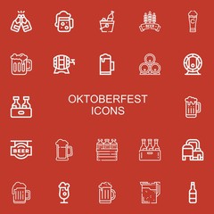 Editable 22 oktoberfest icons for web and mobile