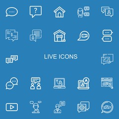 Editable 22 live icons for web and mobile